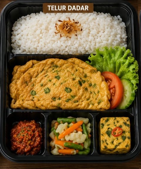 Bento Nasi + Telur Dadar